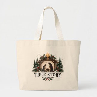Tela Gigante Bolso de Navidad de historia verdadera personaliza