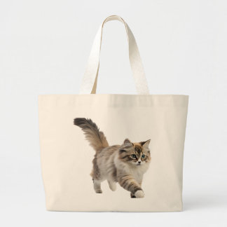 Tela Gigante Bolso de tote gato lindo y esponjoso