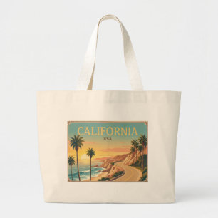 Tela Gigante Bolso de viaje vintage de California