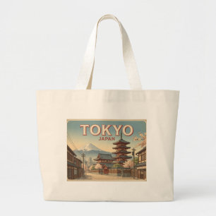 Tela Gigante Bolso de viaje vintage de Tokio