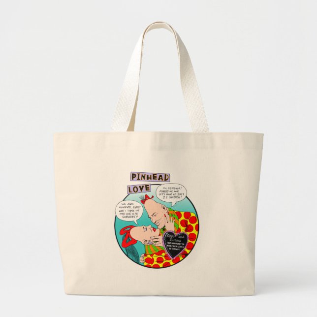 Tela Gigante Bolso del bebé del amor de la cabeza de alfiler (Frente)