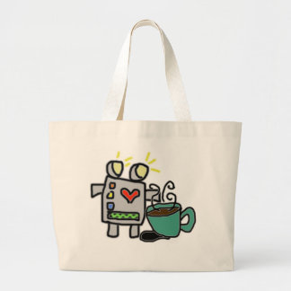 Tela Gigante Bolso del robot y de café