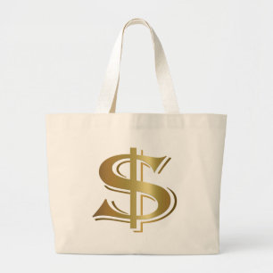Tela Gigante Bolso del Rótulo de dólar