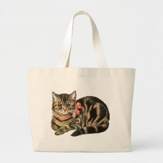 Tela Gigante Bolso lindo del gato/del gatito de calicó del