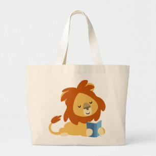 Tela Gigante Bolso lindo del león del dibujo animado de la
