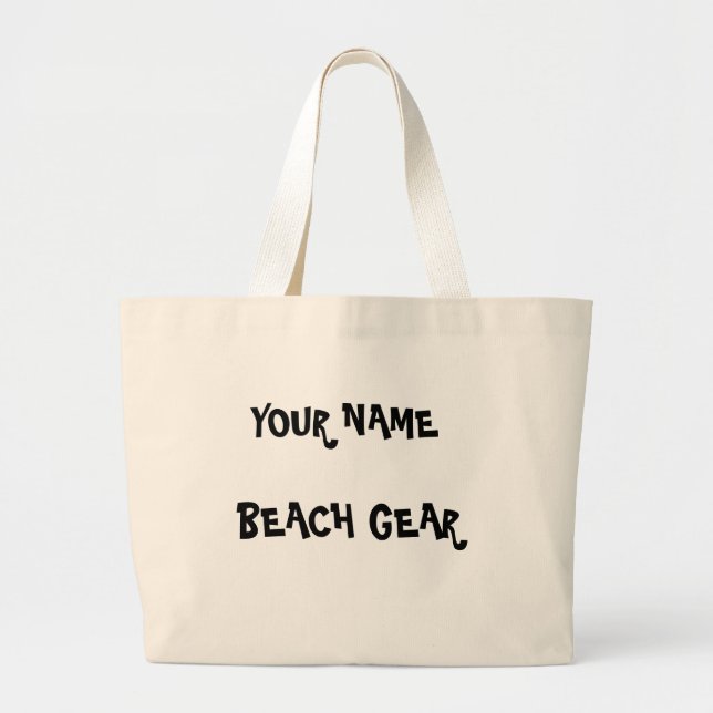 Tela Gigante Bolso personalizado de la playa (Frente)