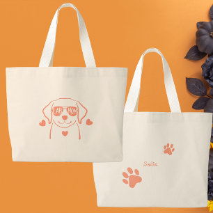 Tela Gigante Bolso Personalizado para Mamá de Labrador en Salmó