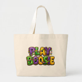 Tela Gigante Bolso Play Boosie Mardi Gras Tote – Fiesta de Carn