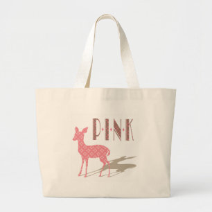 Tela Gigante Bolso rosado del diseño de Bambi