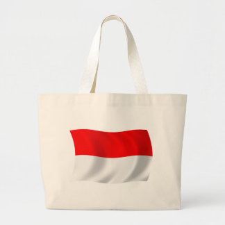 Tela Gigante Bolso tipo tote con la bandera de Indonesia