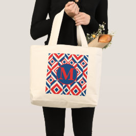 Tela Gigante Bolso tipo tote con monograma personalizado de col