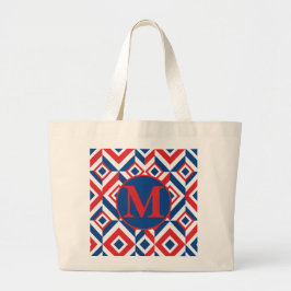 Tela Gigante Bolso tipo tote con monograma personalizado de col