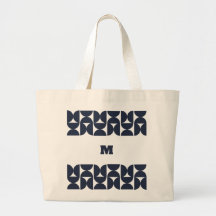 Bolso Totem con Monograma Geométrico de Estilo Mod