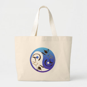 Tela Gigante Gato siamés Yin y bolso de Yang