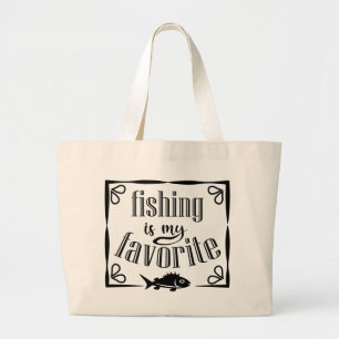 Tela Gigante La pesca es mi bolso de tocado favorito