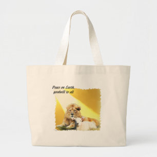 Tela Gigante Paz en bolso de tote de la tierra…
