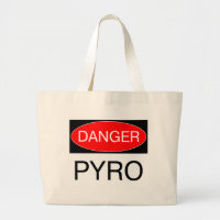 Peligro - bolso divertido piro de la taza de la