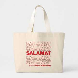 Tela Gigante Salamat "le agradece" diseño del bolso de