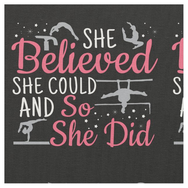 Tela Gimnasia femenina - creía que podía (De cerca)