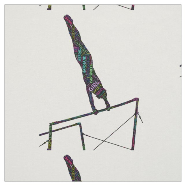 Tela Gimnasia Palabra Arte En El Tejido De Barras Despa (Retal)