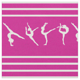 Tela Gimnasia rayada del rosa y blanca