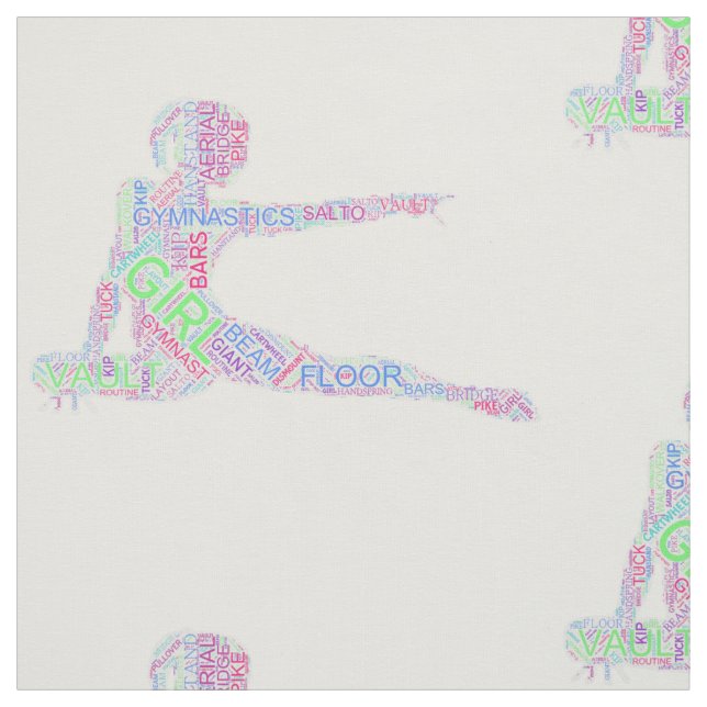 Tela Gimnasia Word Art Versión 2 Fabric (Retal)