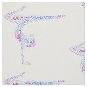 Tela Gimnasia Word Art Versión 4 Fabric