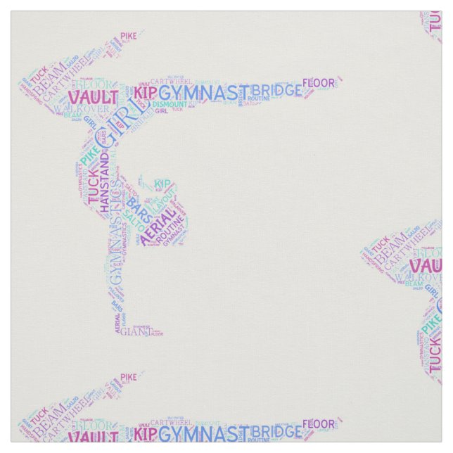 Tela Gimnasia Word Art Versión 4 Fabric (Retal)
