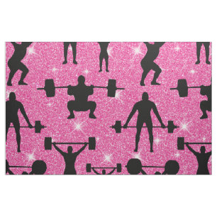 Tela Gimnasio deportivo Purpurina rosa