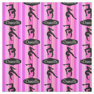 TELA GIMNASTICA PERSONALIZADA DE PINK STRIPED FABRIC