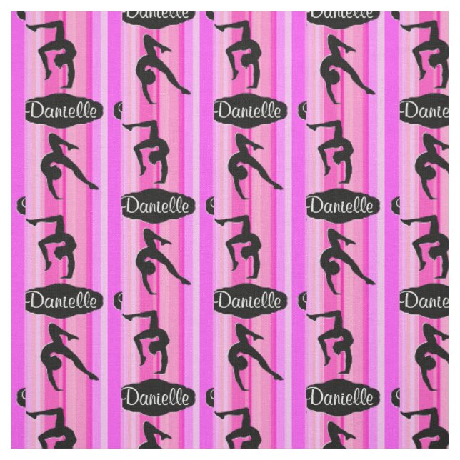 TELA GIMNASTICA PERSONALIZADA DE PINK STRIPED FABRIC (Retal)