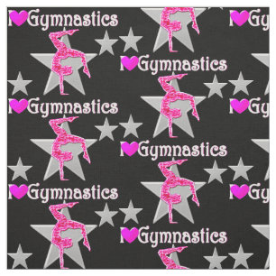TELA GIMNASTICA ROSA Y NEGRA DELIGERADA