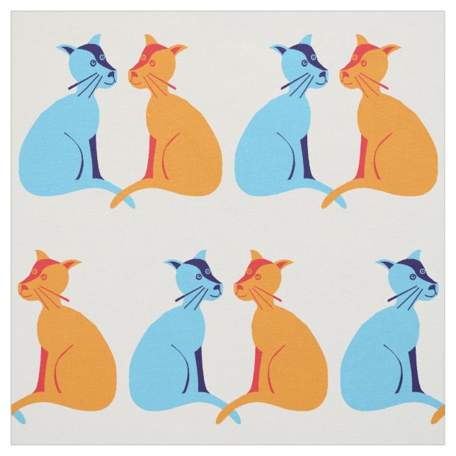 Tela Ginger cat y blue cat (Retal)