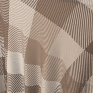Tela Gingham a cuadros bronceado tierra neutral 