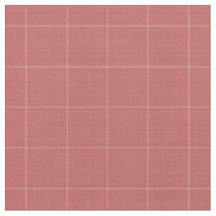 Tela Gingham a cuadros de ventana rojo indio y blanco