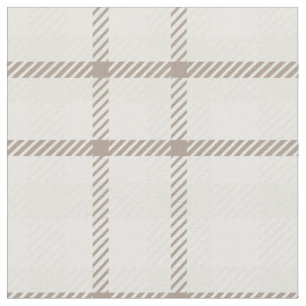 Tela Gingham a cuadros neutro café latte rayas