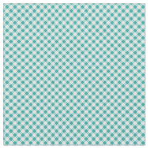 Tela Gingham Blanco Aqua