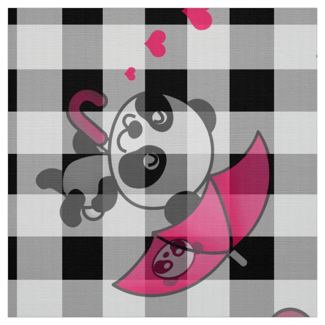 Tela Gingham blanco negro (Retal)