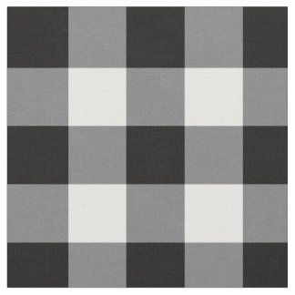 Tela Gingham Blanco Y Negro