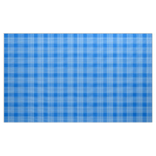 Tela Gingham Check Blue and White Fabric