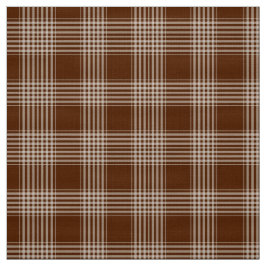 Tela Gingham Check Brown y White Fabric