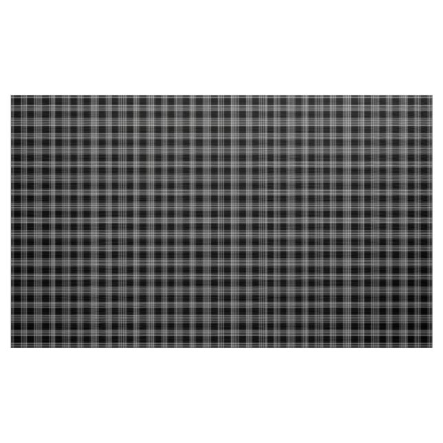 Tela Gingham Check Fabric en blanco y negro (Yarda)