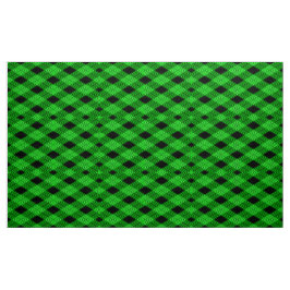 Tela Gingham Check Green y Black Pattern Fabric
