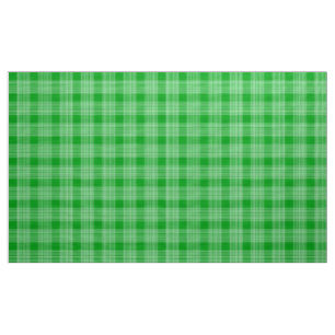 Tela Gingham Check Green y White Fabric