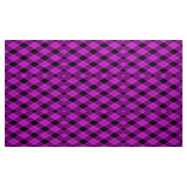 Tela Gingham Check Purple and Black Pattern Fabric