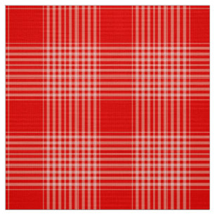 Tela Gingham Check Red and White Fabric
