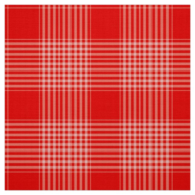 Tela Gingham Check Red and White Fabric (Retal)