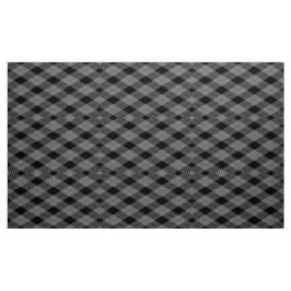 Tela Gingham Checkered Black and Gray Pattern Fabric