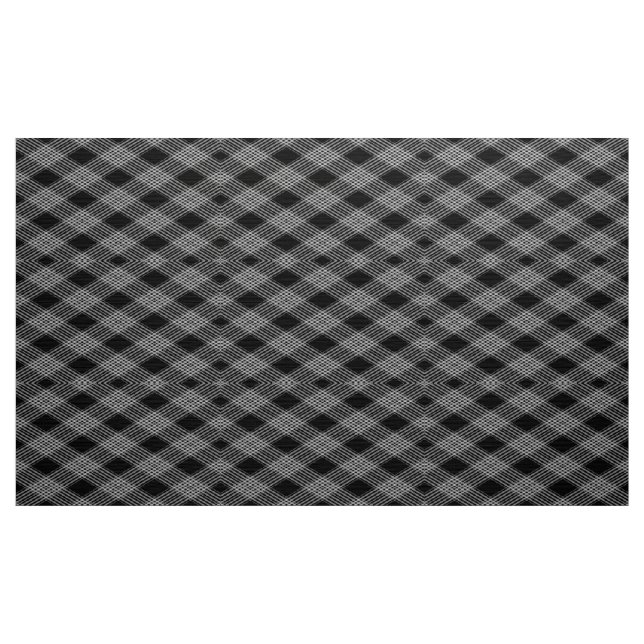 Tela Gingham Checkered Black and Gray Pattern Fabric (Yarda)