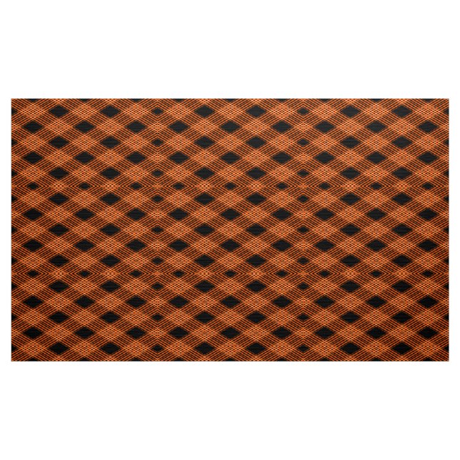 Tela Gingham Checkered Burnt Naranja Black (Yarda)